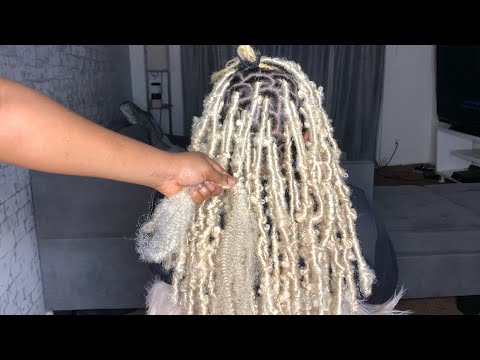 613 Blonde BUTTERFLY LOCS TUTORIAL 🦋|  #DISTRESSEDLOCS