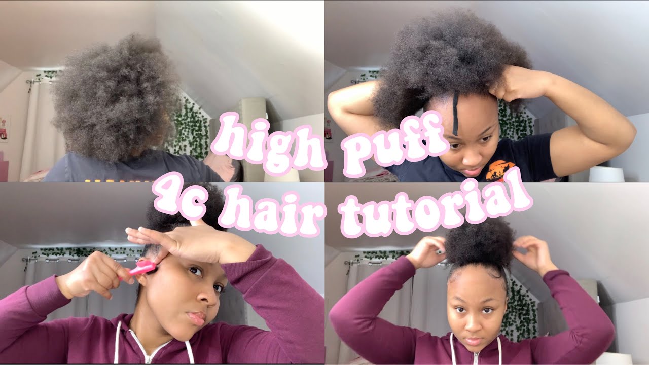 HIGH PUFF ON NATURAL 4C HAIR TUTORIAL | BEGINNER FRIENDLY | CHEYENNE V.
