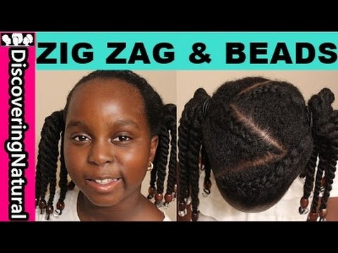 How to do Zig Zag Cornrows & Beads + 2 OPTIONS | Cute Girls Hairstyles for Natural Hair