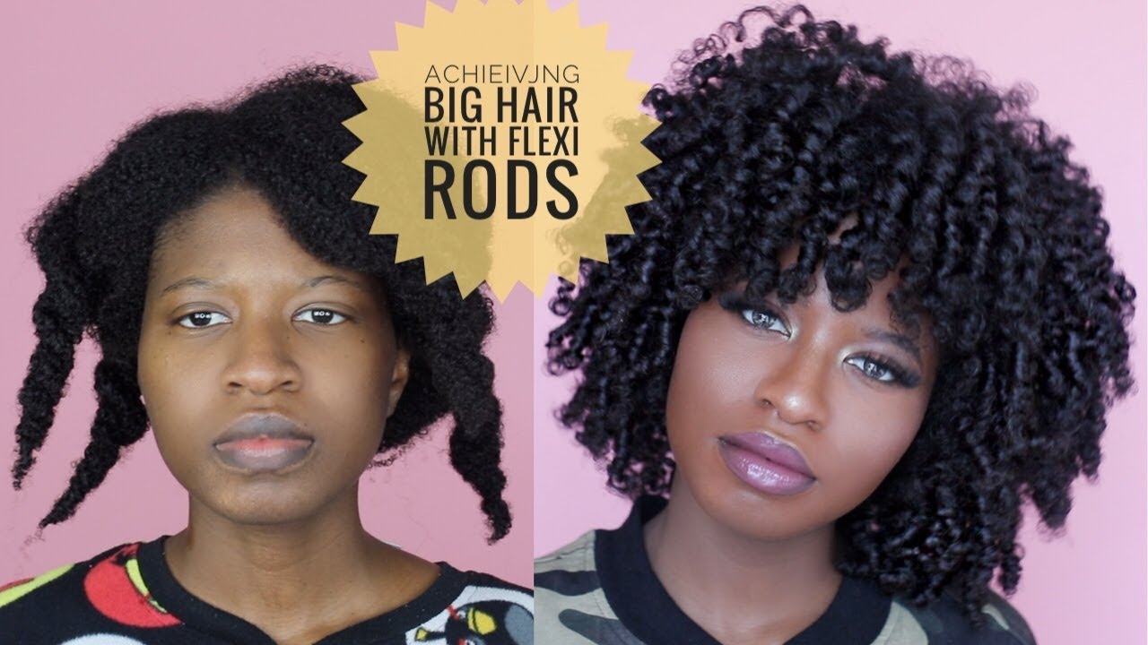 Natural Hair |  Achieve Big Hair with Flexi Rods (4a,4b,4c) Natural Hair