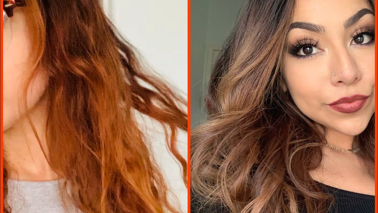 How To Tone Orange Hair at Home *with blue dye