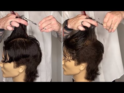 Short Layered Men's Haircut | Androgynous Mullet Haircut &amp; Hairstyles for men