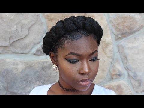 TUTORIAL| Easy How To- Halo/Crown Braid on Natural Hair