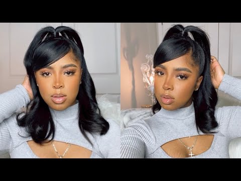 How To : Half up Half Down with Swoop | 90s Inspired | Natural Hair Hair Styles
