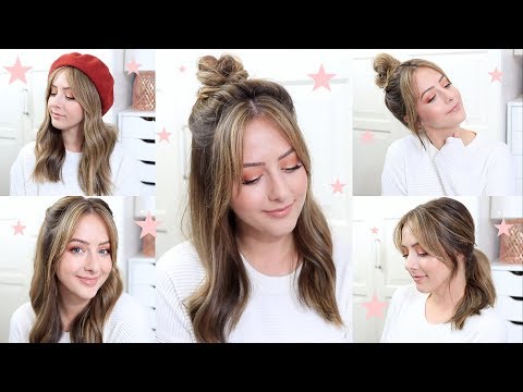 EASY Everyday Hairstyles For Curtain Bangs!