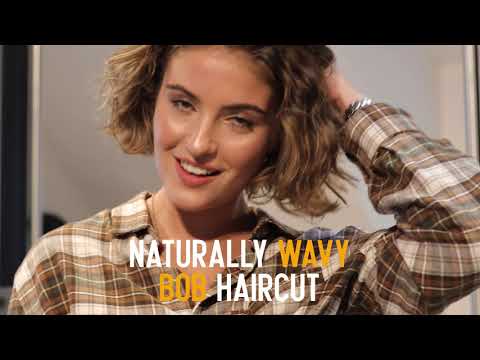 Naturally Wavy Bob Haircut Tutorial | KMS Pro
