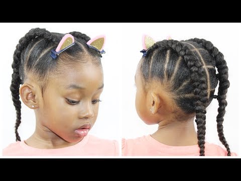 Ponytail Cornrow | Hairstyles for Little Girls | Natural Hairstyle
