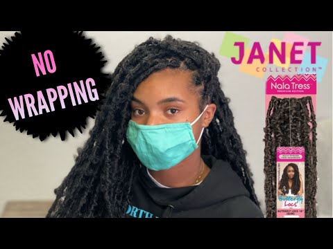 24&quot; Crochet Butterfly Locs| NO WRAPPING| Quick Method| Nala Tress Butterfly Locs by Janet Collection