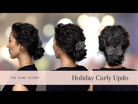 Curly Updo for the Holidays | Easy Curly Hairstyles