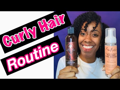 MY CURLY HAIR ROUTINE | Trying out SheaMoisture FRIZZ-FREE Curl Mousse |