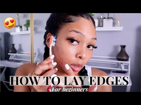 *BEGINNER FRIENDLY* HOW TO LAY YOUR EDGES WITHOUT BABY HAIR + NO FLAKING!!