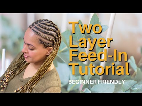 Two Layer Feed In Tribal Braids