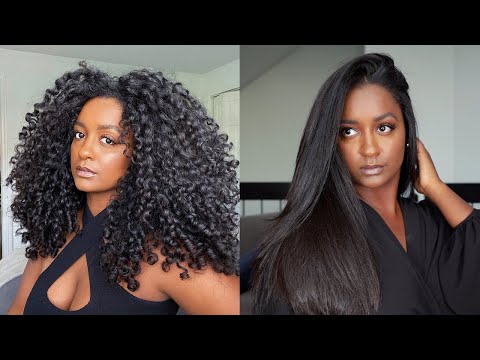 Curly to Straight Hair Tutorial | Hermela