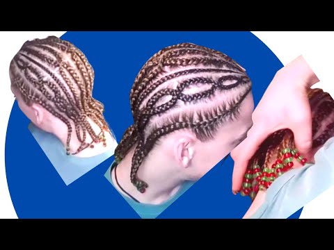 Braids on Caucasian / White hair | CRIS CROSS #shellyarellahairtv #menscornrowbraids #mensdesigns