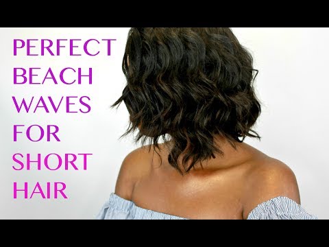 HOW TO CREATE BEACH WAVES ON SHORT HAIR W/ CURLING WAND