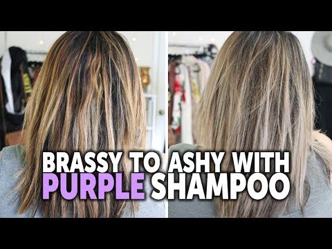 How to Tone Brassy Hair with Purple Shampoo - Drugstore Purple Shampoo Before and After
