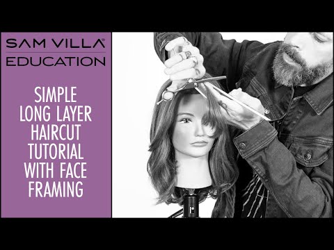 Simple Long Layered Hair Haircut Tutorial with Face Framing
