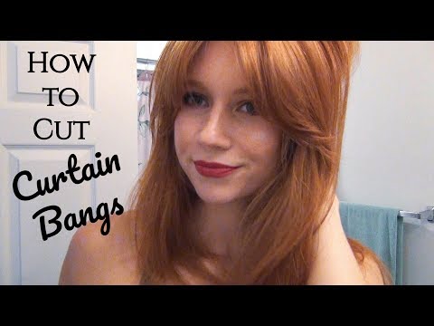 How to Cut Curtain Bangs! Face Framing Bangs - Step by Step Tutorial