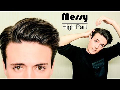 Messy High Part Hairstyle | Quick &amp; Easy Mens Hair Tutorial