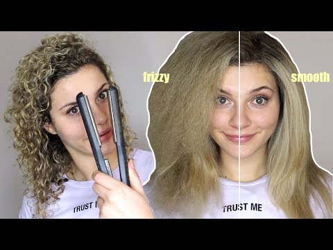 HOW TO STRAIGHTEN CURLY HAIR WITHOUT FRIZZ