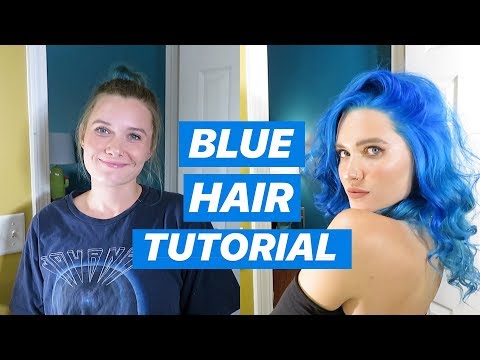 I DYED MY HAIR BLUE!!! (here's a tutorial plus a Q&amp;A!)