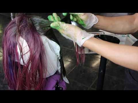 Applying green hair color on red hair | What happens when you mix green color on red hair