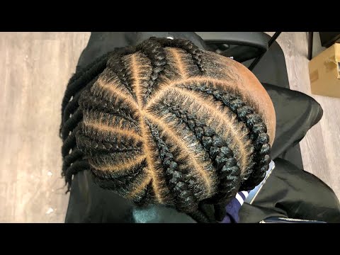 Jumbo side part feed in braids