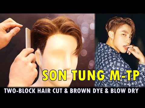 SƠN TÙNG M-TP Two-block hair cut &amp; Brown dye &amp; Blow dry