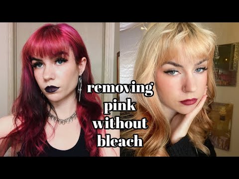 REMOVING PINK HAIR DYE WITHOUT BLEACH