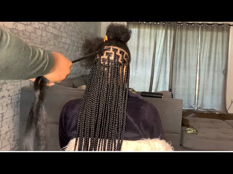 SUPER LONG KNOTLESS BRIADS | TUTORIAL/ ft RUWA BRAIDING HAIR #KNOTLESSBOXBRAIDS