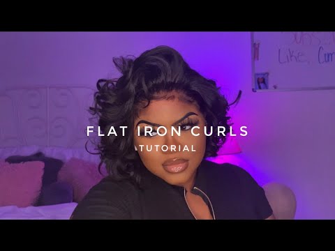 Flat Iron Curls Tutorial ft. ISEE Hair *Requested* 💜| Bombshell Curls| Ashley Michelle