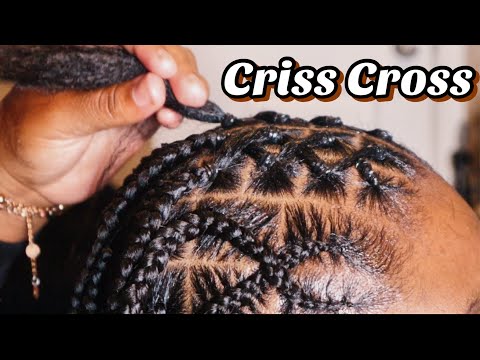 Trendy Criss Cross Rubberband Knotless Box Braids 🤎 |• BraidsbyTyTi