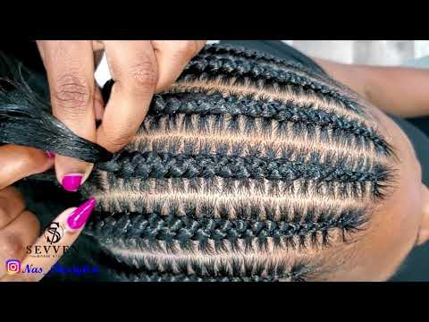 13 million Small stitch braids/ 10 straight back stitch braids.