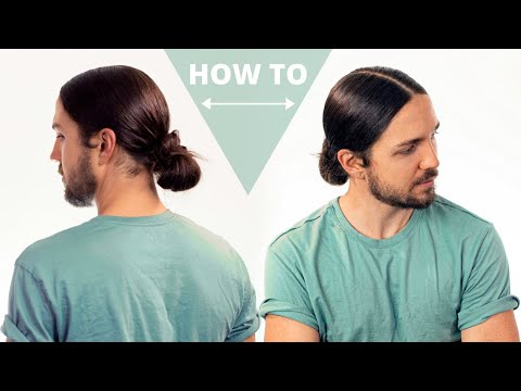 How To Do A Sleek Man Bun - (With Middle Part)