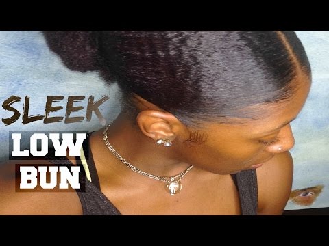 How To: Sleek Low Bun | for THICK/ KINKY Hair | Natural Hair