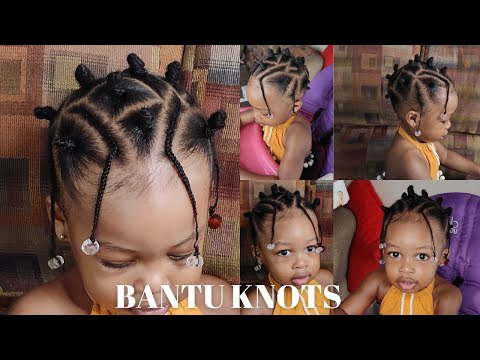 How To: Easy Bantu Knots on Toddler's Hair| Toddler Hairstyles || Nataya Rhall