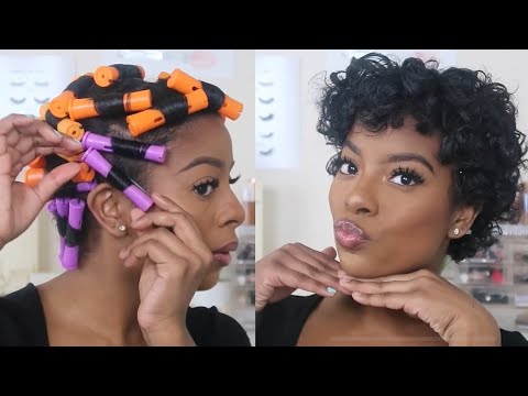 PERM ROD SET ON SHORT NATURAL HAIR | Quick and Easy