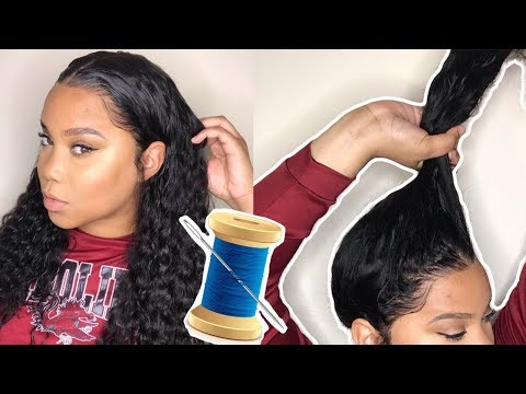 SEWING DOWN MY FRONTAL WIG | NO GLUE OR GEL