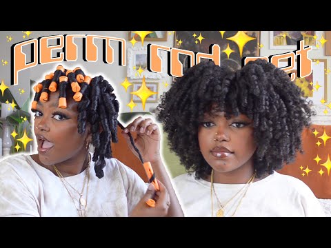 my curly fro routine ft. aussie✨ perm rod set | type 4 natural hair