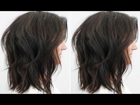 Quick Haircut: Shaggy Medium Length Bob Haircut Disconnected