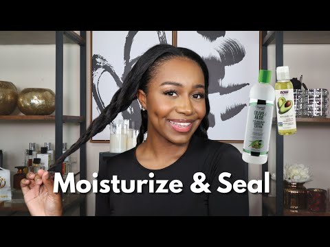 UPDATED MOISTURIZE &amp; SEAL ROUTINE ON RELAXED HAIR| BEST WAY TO RETAIN LENGTH | ALLABOUTASH