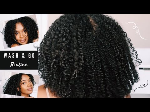 WASH AND GO ROUTINE on 3C/4A hair | DEFINED CURLS | LOW POROSITY FRIENDLY