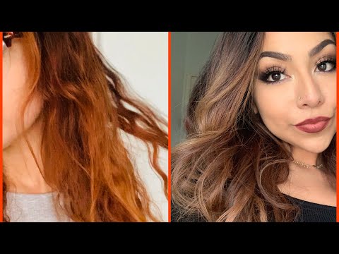 How To Tone Orange Hair at Home *with blue dye
