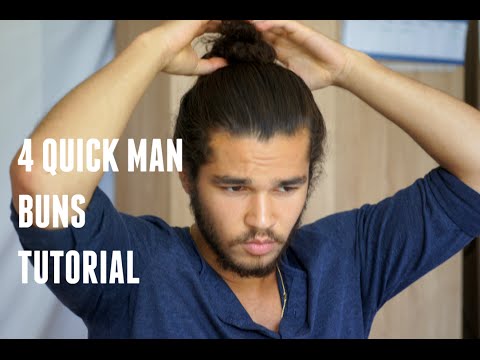 4 quick Man Buns Tutorial | Kithera Danso