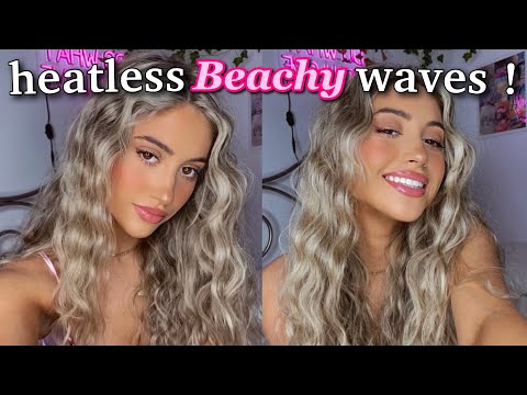 HEATLESS OVERNIGHT BEACHY WAVES TUTORIAL | How to: French Braid your own hair *UPDATED*