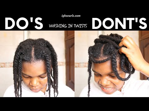 How To WASH 4C NATURAL HAIR IN TWO STRAND TWISTS CORRECTLY(UPDATED)