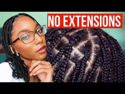 BOX BRAIDS On Natural Hair WITHOUT Extensions | JaiChanellie