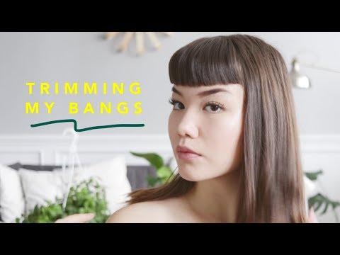 HOW I TRIM &amp; STYLE MY BETTIE/BABY BANGS AT HOME // tutorial