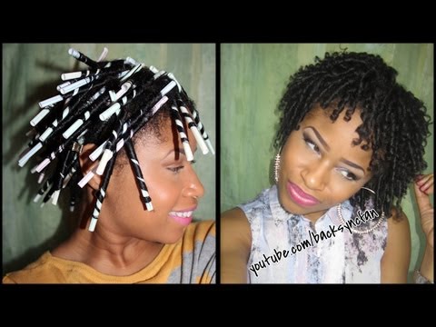 STRAW SET on NATURAL HAIR | Defined, Bouncy Curls!