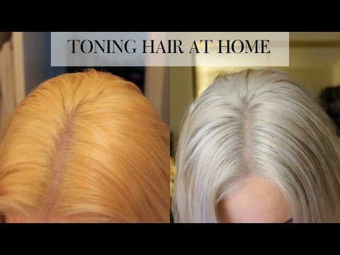 TONING BLEACHED HAIR AT HOME | Wella T18